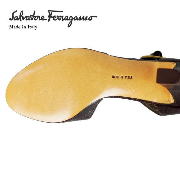 Ferragamo Women's open toe brown shoes - Picture 7 of 9